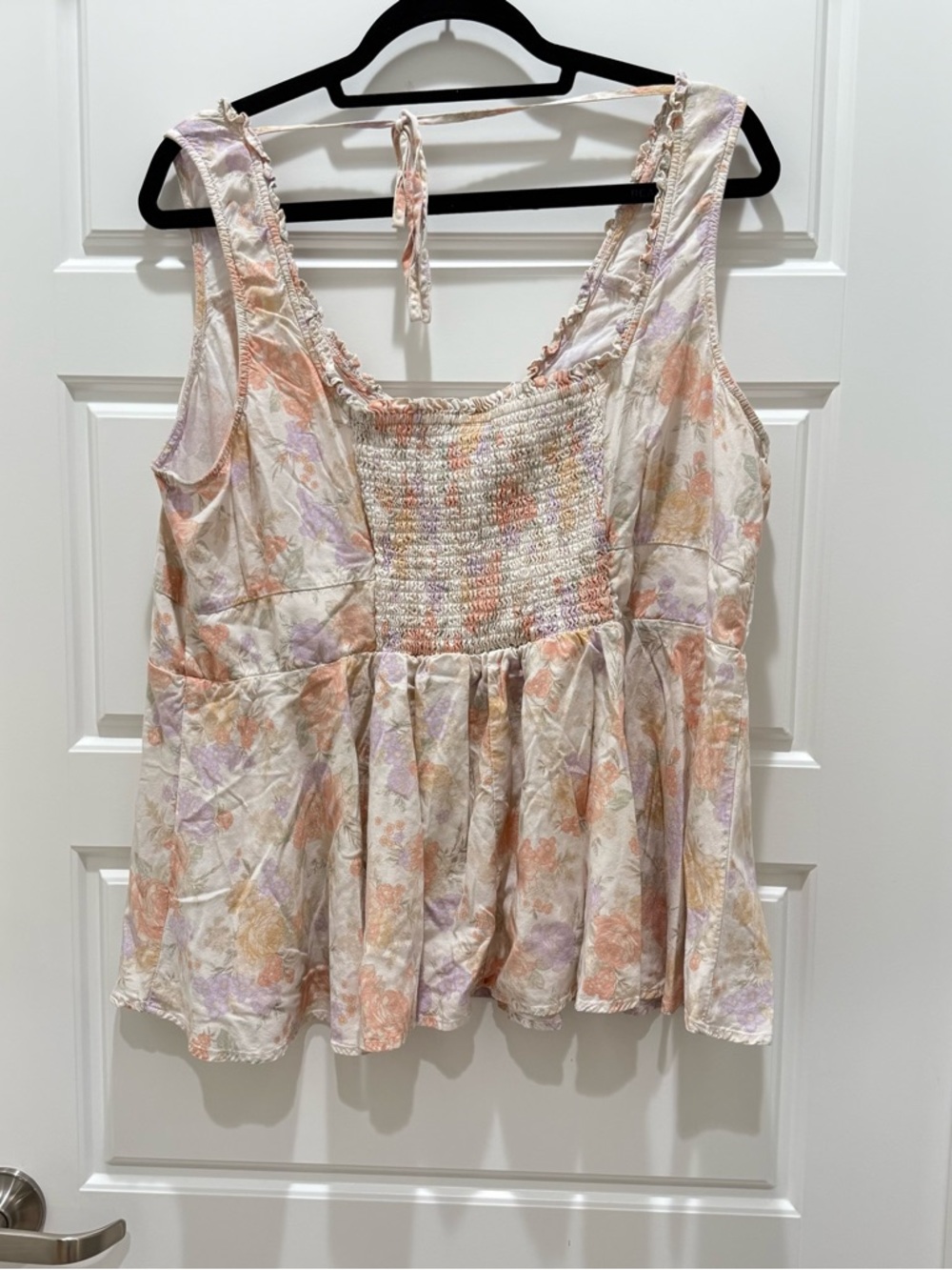 Torrid Babydoll Challis Corset Top in Lush Floral Dew 2X Corset Tie Back Tank - Picture 12 of 12